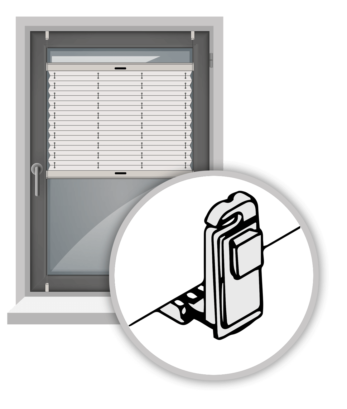 Plisseero Fix Klemmmontage Vsds2