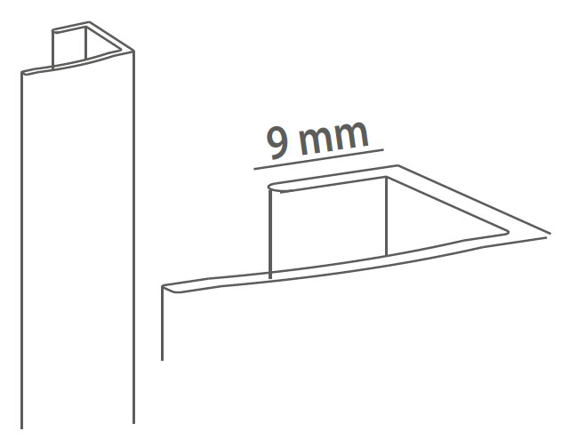 Seitenprofil B50 9mm