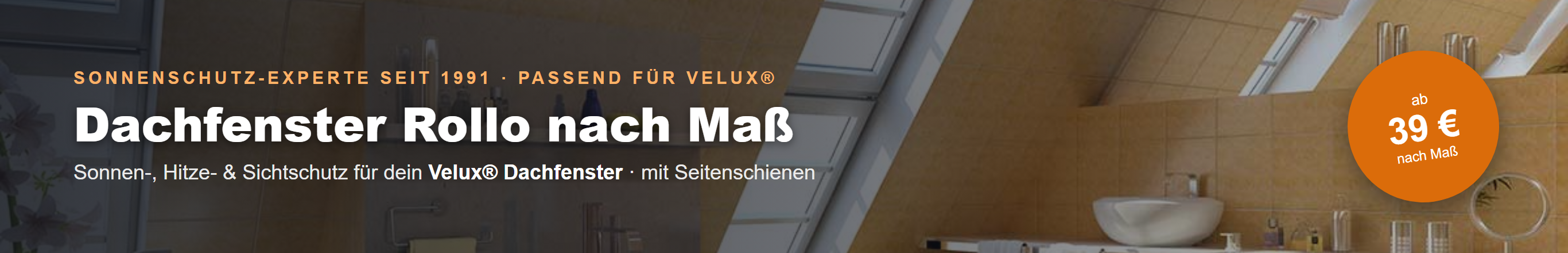 Dachfenster Rollo nach Maß passend für Velux