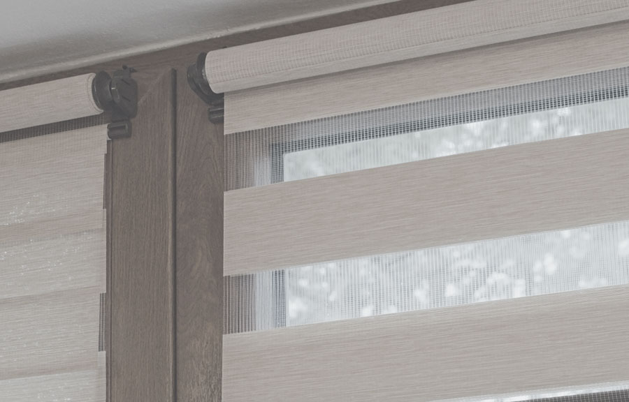 Doppelrollo mit Klemmträgern – Klemmfix Rollo für Fenster