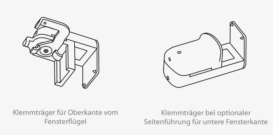 Klemmträger für Jalousie ohne Bohren - Jalousie Fenster innen montieren.