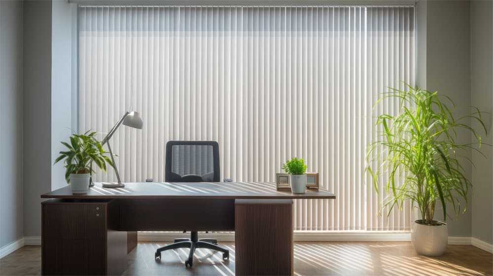 Lamellenvorhang Decomatic® auf Maß - Vertikalanlagen für Büro und Wohnung.