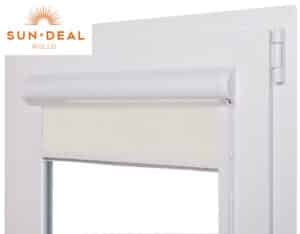 SunDeal® Glasleistenrollo nach Maß | max. Breite 140cm | max. Höhe 170cm | Qualität zum kleinen Preis