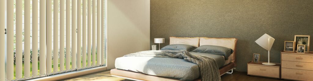 Lamellenvorhang Raum Schlafzimmer