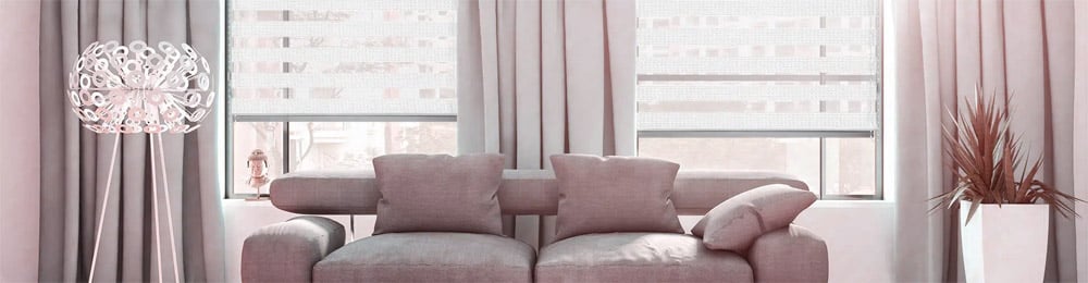 Doppelrollo in Rosa