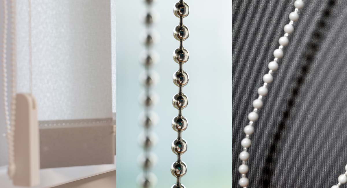 Einfache Bedienung der Lamellen über Schnurzug und Wendekette