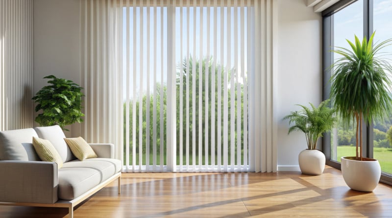 Lamellenvorhang als Sichtschutz am Fenster – Privatsphäre bei Tageslicht