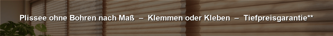 Plissee ohne Bohren nach Maß
