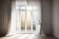 Empty room, light thing through, generative ai